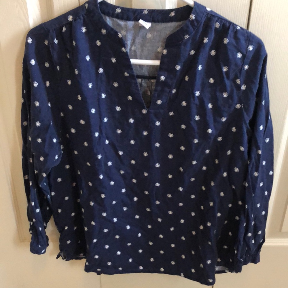 Old Navy daisy print long sleeve tee small